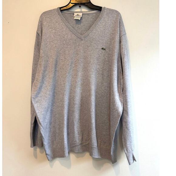 Men's Cotton V-Neck Sweater Size XXL Gray - Picture 1 of 7